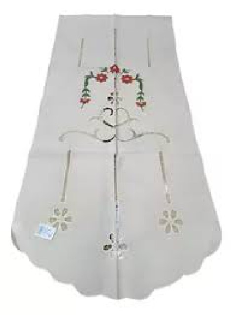 VISILLO CALADO BORDADO BCO 90X1 50