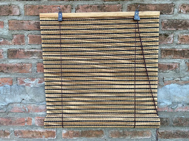 70 X 125 CORTINA DE BAMBU MARRON/NEGRO