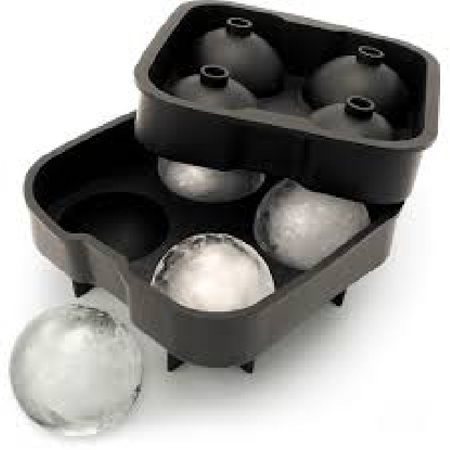 HIELERA SILICONA BOLA NEGRA X 4 UNI